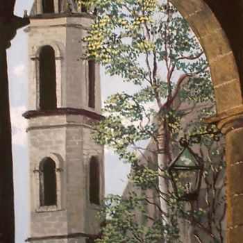 Pintura titulada "Torre de la Catedral" por Alejandro Valdés Guanche, Obra de arte original