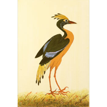 Peinture intitulée "Oiseau mythique, tr…" par Claudie Drapeau, Œuvre d'art originale, Acrylique