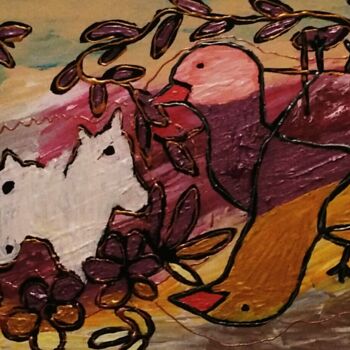 Pintura intitulada "Aigues-Mortes et la…" por Claudie Savelli (CLAUDIE-SAVELLI-CLAUDIO), Obras de arte originais, Acrílico M…