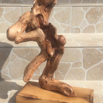 Sculpture titled "Marathon" by Claudie Thedevuide, Original Artwork, Wood