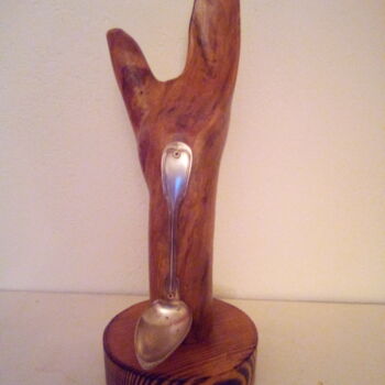 Sculpture titled "la main" by Claudie Thedevuide, Original Artwork, Wood