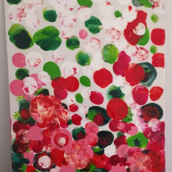 Painting titled "Explosion de joies" by Claudine Bas Genest Deglin, Original Artwork, Acrylic