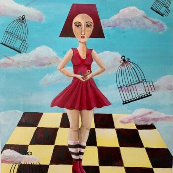Pintura titulada "Libre inocencia" por Claudine Brantes, Obra de arte original, Acrílico