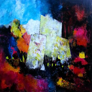 Painting titled "1449-100x100cm-300.…" by Claudine Chautagnat, Original Artwork, Acrylic