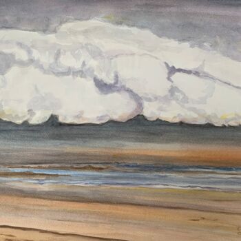 Pittura intitolato "Storm 2" da Claudine Coutant, Opera d'arte originale, Acquarello