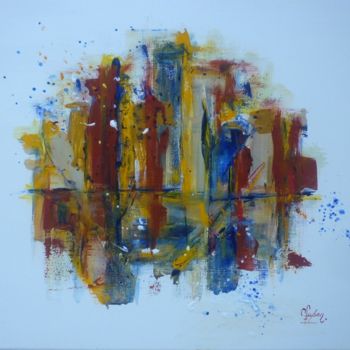 Painting titled "Reflets" by Claudine Fasan, Original Artwork