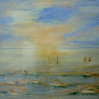 Peinture intitulée "Douceur marine" par Claudine Fasan, Œuvre d'art originale, Huile