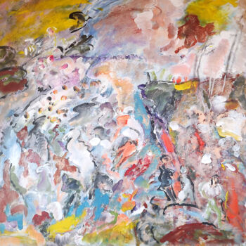 Картина под названием "0834-18-promenade-8…" - Claudine Gregoire, Подлинное произведение искусства