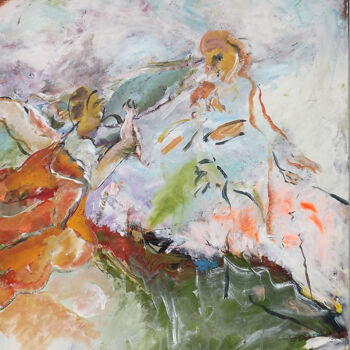 Картина под названием "0896-19-conversatio…" - Claudine Gregoire, Подлинное произведение искусства, Акрил