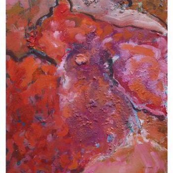 Peinture intitulée "0385 Robe rouge n°…" par Claudine Gregoire, Œuvre d'art originale