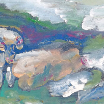 Pintura titulada "0646-14-PANORAMA-de…" por Claudine Gregoire, Obra de arte original, Acrílico