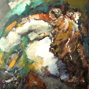 Malerei mit dem Titel "0784-17-bras-tendus…" von Claudine Gregoire, Original-Kunstwerk