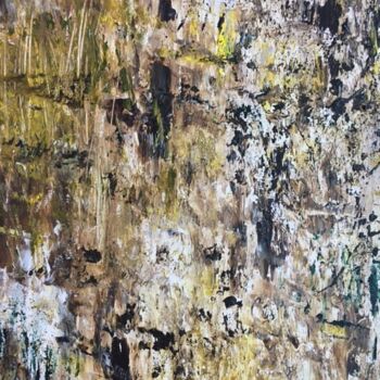 Картина под названием "champ de terre en h…" - Claudine Janel, Подлинное произведение искусства, Акрил Установлен на Деревян…