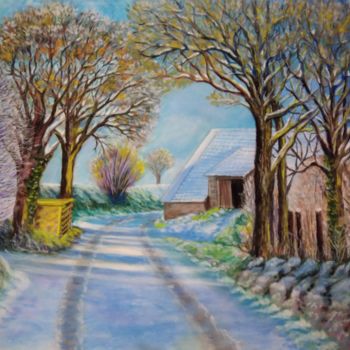 Drawing titled "Chemin vers l'aveni…" by Claudine Marquet, Original Artwork, Pastel