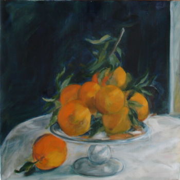 제목이 "Oranges"인 미술작품 Claudine Pochat로, 원작, 기름