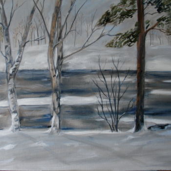Painting titled "Hiver" by Claudine Pochat, Original Artwork