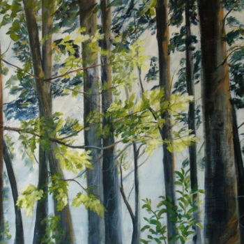 Malerei mit dem Titel "Bois de Saint Pierre" von Claudine Pochat, Original-Kunstwerk, Öl