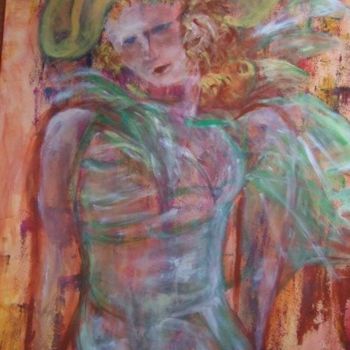 Ζωγραφική με τίτλο "Yvonne" από Claudine Roques Ayache, Αυθεντικά έργα τέχνης, Λάδι