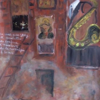 Painting titled "Mon New-York" by Claudine Roques Ayache, Original Artwork, Oil