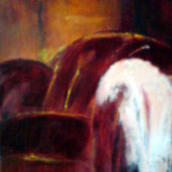 Painting titled "fauteuil cheri" by Claudine Roques Ayache, Original Artwork, Oil