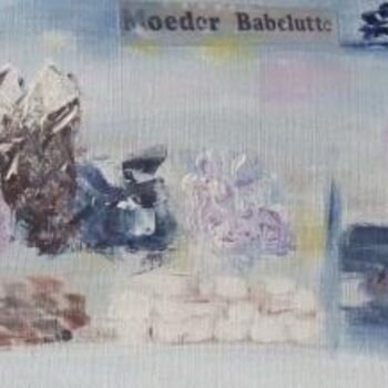 Painting titled "Moeder Babelutte" by Claudine Roques Ayache, Original Artwork, Oil