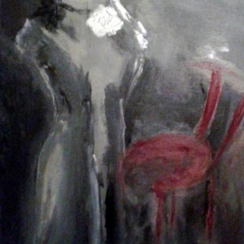 Painting titled "Robe de mariée 70" by Claudine Roques Ayache, Original Artwork