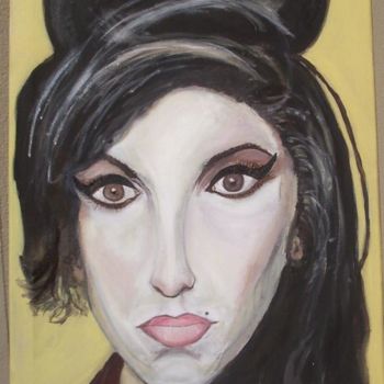 Painting titled "NOTRE AMY WHINEHOUSE" by Claudine Taquillain, Original Artwork