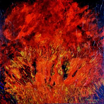 Painting titled "floresta-em-chamas-…" by Klauss, Original Artwork, Acrylic