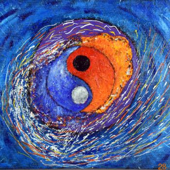 Pittura intitolato "yin-yang-4988-x-353…" da Klauss, Opera d'arte originale, Acrilico