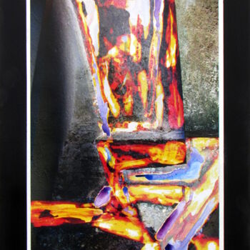 Painting titled "The forge of Hephae…" by Claudio Boczon, Original Artwork, Acrylic Mounted on Wood Panel
