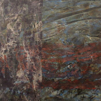 Pittura intitolato "Em terra de Caingan…" da Claudio Boczon, Opera d'arte originale, Olio