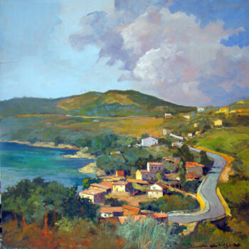 Pintura intitulada "Isola d'Elba Loc Vi…" por Claudio Domenici, Obras de arte originais, Óleo