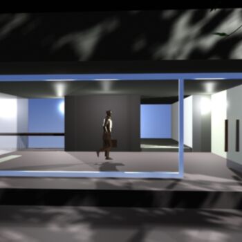 Arts numériques intitulée "hall , estudio para…" par Claudio Pincas Feldman, Œuvre d'art originale