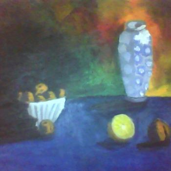 Painting titled "Oranges" by Claudio Suenaga, Original Artwork, Oil