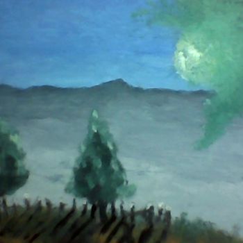 Pintura titulada "Moonlight" por Claudio Suenaga, Obra de arte original, Oleo