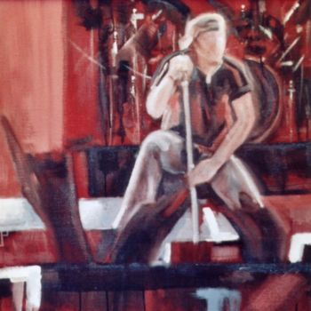 Painting titled "fronte dal palco lu…" by Claudio Fornas, Original Artwork, Oil