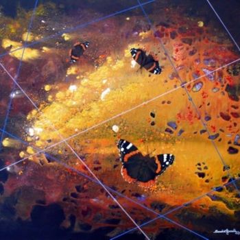Pittura intitolato "Danza cosmica al tr…" da Claudio Guasti, Opera d'arte originale