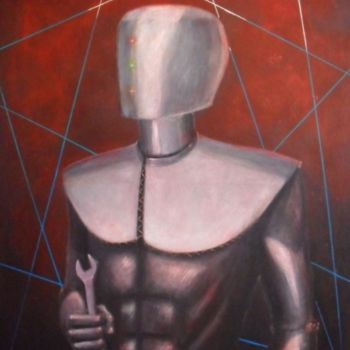Pittura intitolato "Robot slave" da Claudio Guasti, Opera d'arte originale