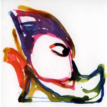 Pittura intitolato "face deux" da Claudio Benvenuto Rossi, Opera d'arte originale
