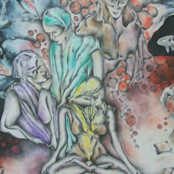 Peinture intitulée "Sérénité" par Claudy Thiry, Œuvre d'art originale, Pastel