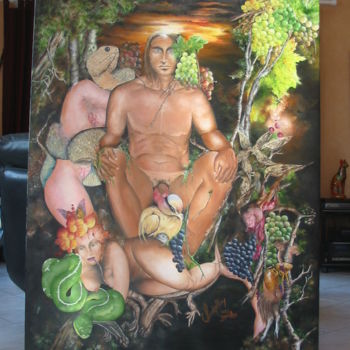 绘画 标题为“bacchus-2006-huile-…” 由Claudy Thiry, 原创艺术品