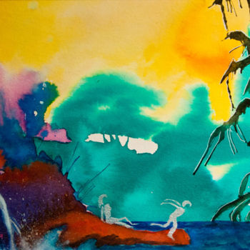 Картина под названием "Colordreams-31" - Claudy, Подлинное произведение искусства, Чернила