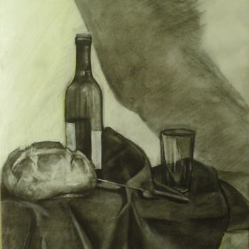 Disegno intitolato "natureza morta" da Clayton André De Souza, Opera d'arte originale
