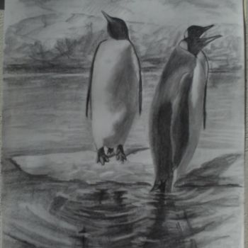 Dibujo titulada "pinguin" por Clayton André De Souza, Obra de arte original, Otro