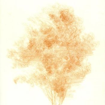 Disegno intitolato "Tree on island" da Olof Lagerhorn, Opera d'arte originale