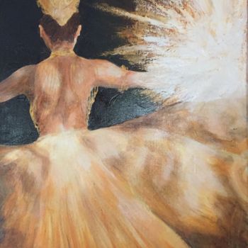 Painting titled "Danseuse de cabaret…" by Clémence Leveugle, Original Artwork, Acrylic