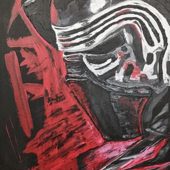 Painting titled "Kylo" by Clehgoh, Original Artwork, Acrylic Mounted on Wood Stretcher frame