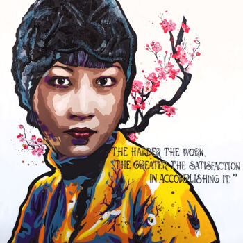 Painting titled "Anna May Wong" by Clémence Powney, Original Artwork, Acrylic
