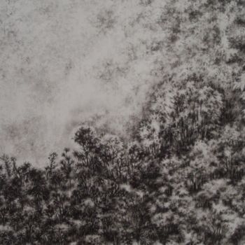 Drawing titled "Jungle N°6" by Clémence Wach, Original Artwork, Conté