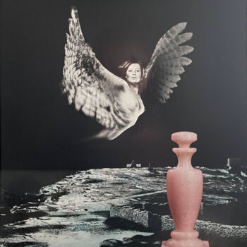 Collages intitolato "Fantöme IIII" da Clemens Teichmann, Opera d'arte originale, Aerografo